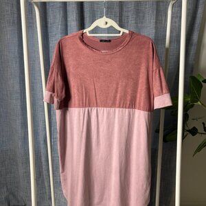 Sweet Claire Pink Colorblock Mini Dress – Size Small